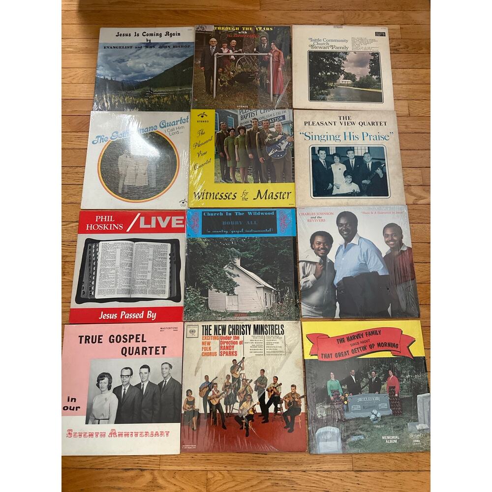 Vintage Gospel Vinyl Record Lot Southern Gospel Christian Albums Quartet Church